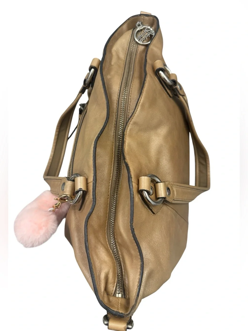 Coach Poppy Champagne Gold Leather Rocker Satchel Y2K Legacy Lined Style 16285